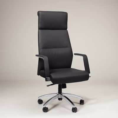 Ozlo Premium PU Leather Chair in Black – High-end executive office seating